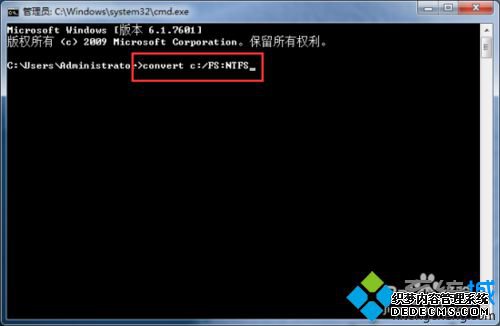 롰convert c:/FS:NTFS