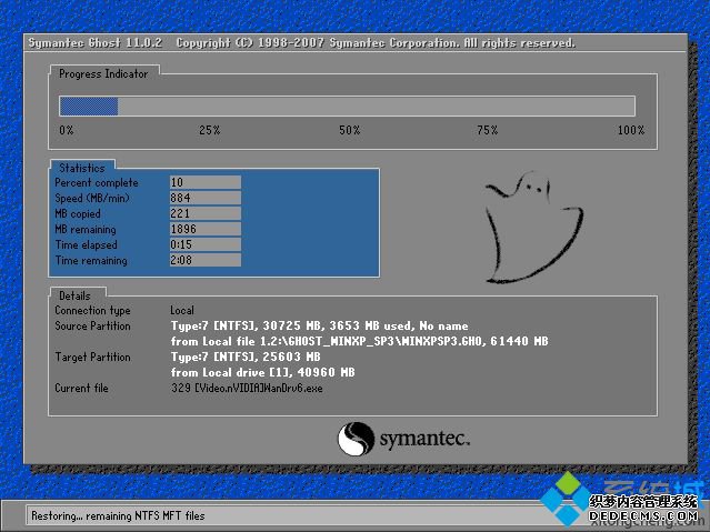 win7系统重装成xp系统 ghost恢复法