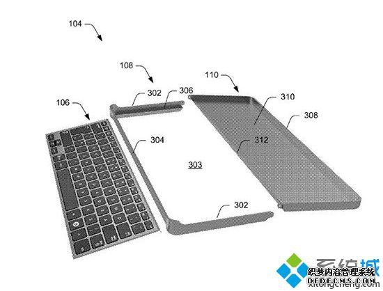 微软正研发新专利计算机可折叠键盘：Surface平板可用5
