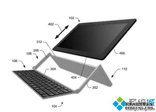 微软正研发新专利计算机可折叠键盘：Surface平板可用1