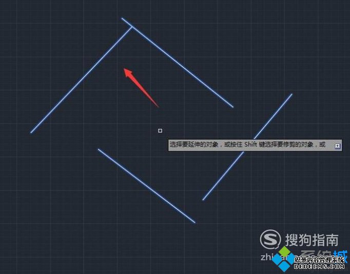 windowsxp系统下如何使用CAD延伸功能