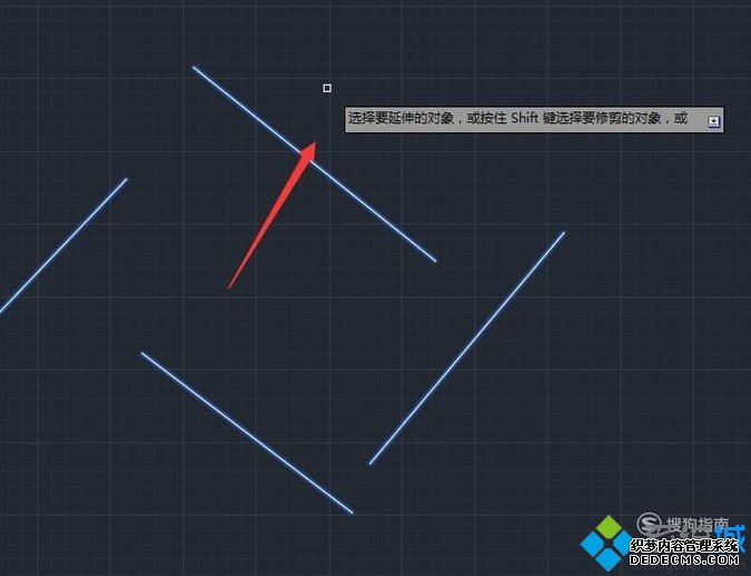 windowsxp系统下如何使用CAD延伸功能