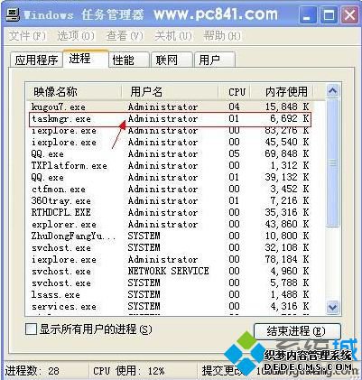 win7系统中taskmgr.exe进程的作用