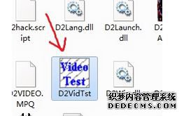 找到D2VidTst.exe